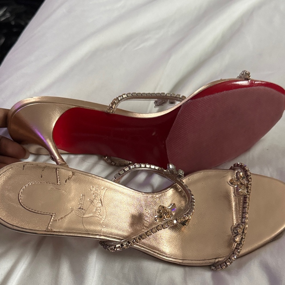 Christian Louboutin Elegant Gold Women's Sandals